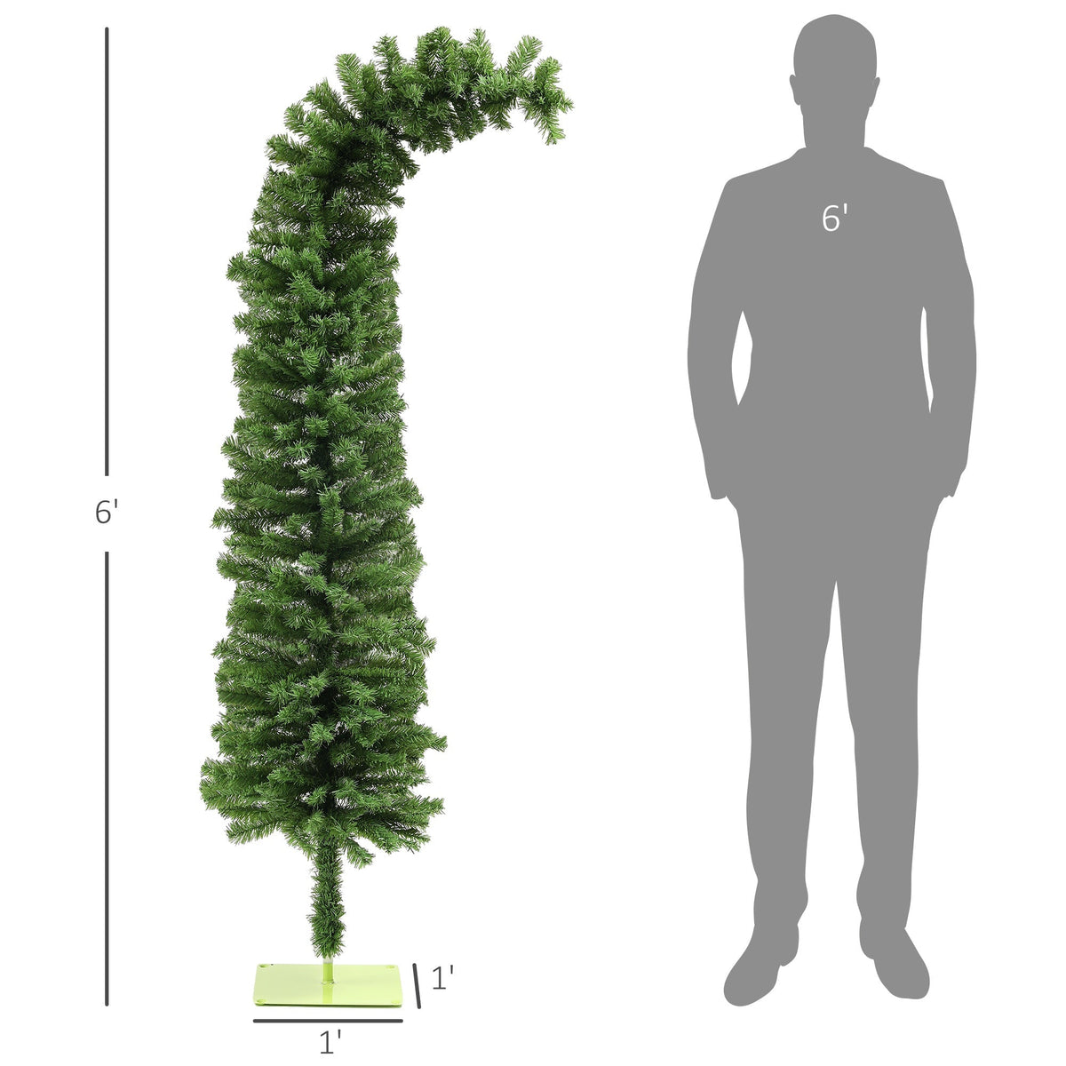 Pencil Christmas Tree - Bendable Artificial Christmas Tree with 400 Branch Tips
