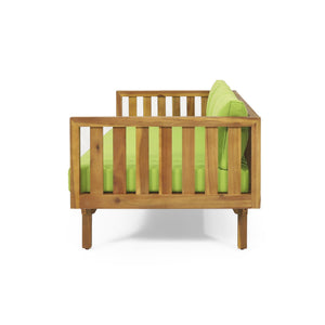 Claremont 3 Seater Daybed Teak Acacia Wood Water Resistant Cushions