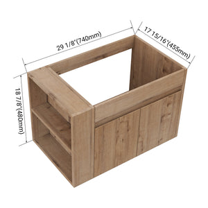 30 Inch Bathroom Vanity With Open Shelf