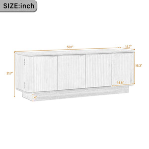 Vibe Haus Mid-Century Modern TV Stand for 70 Inch TV