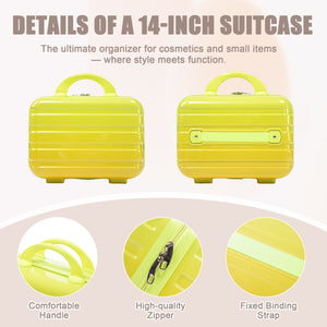 14'/20' 2-Piece PC Spinner Wheel Luggage Set with Gradient Color and Lock