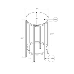 Round Accent Table For Living Room - Black