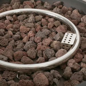 Modern Lightweight Concrete Outdoor Circular Fire Pit 50, 000 Btu