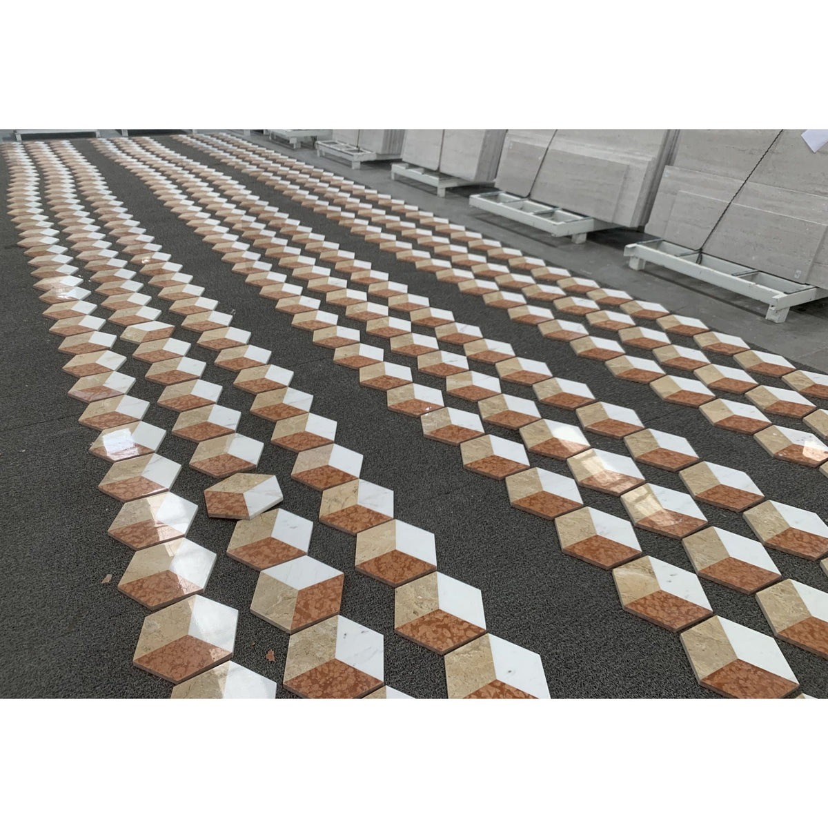 Hexagon Water Tiles For Floor And Wall (Set of 12)