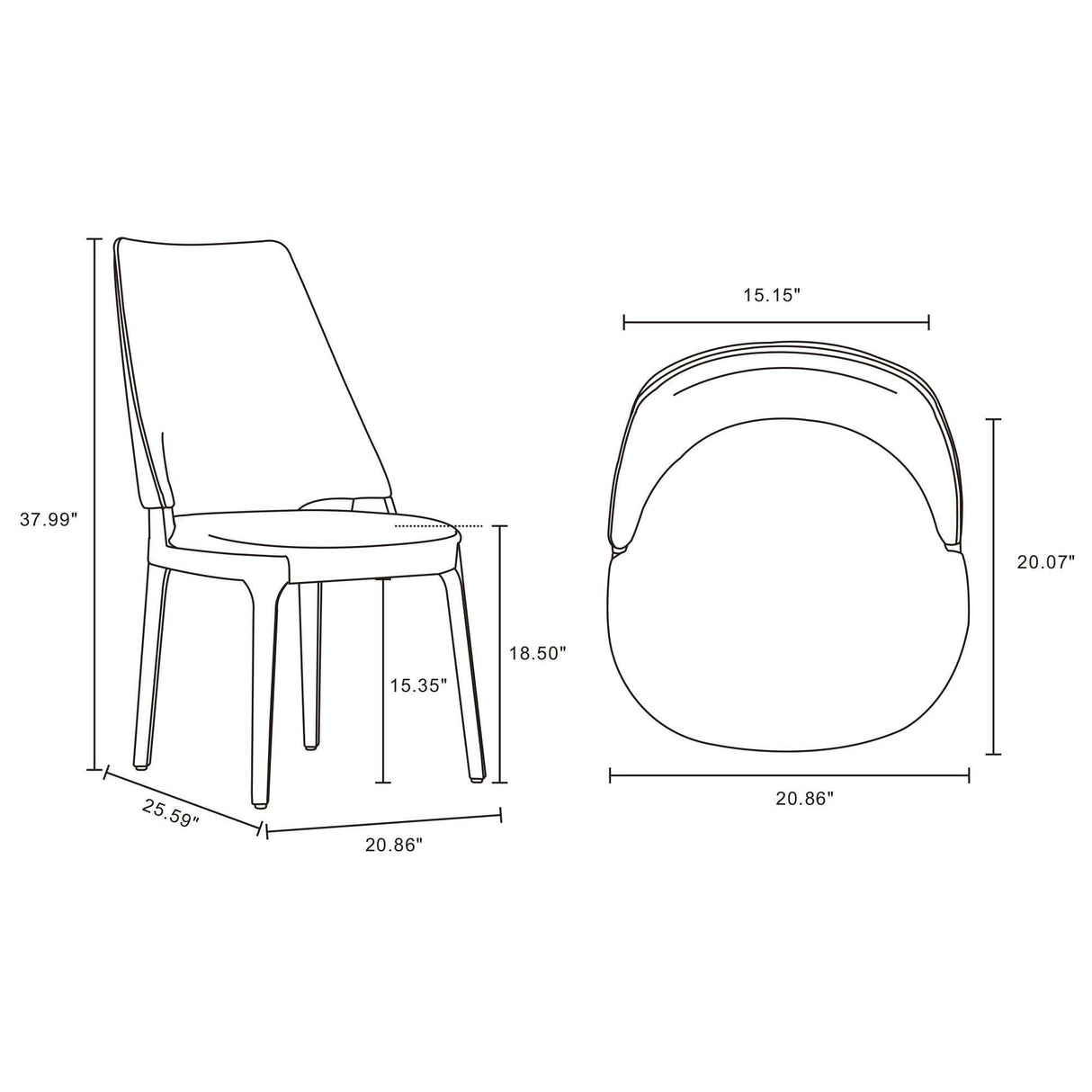 Kara - Dining Chair In (Set of 2)