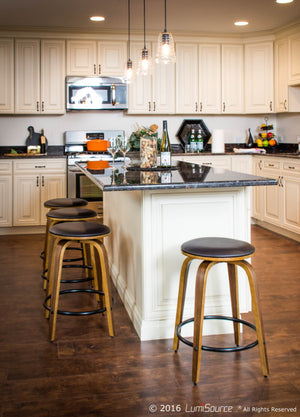 Torus Long Industrial Pendant with Clear Glass by LumiSource