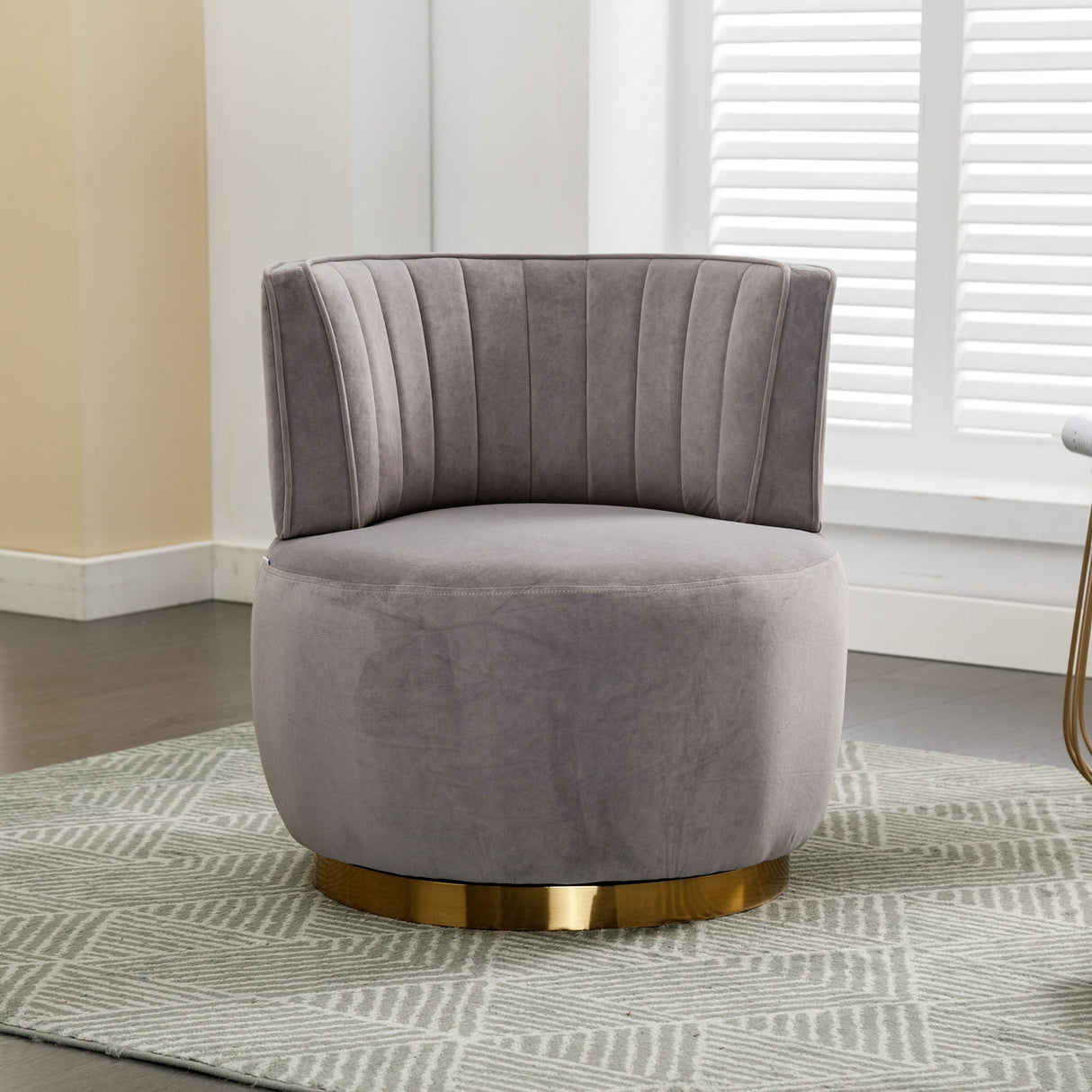 360 Degree Swivel Cuddle Barrel Accent Sofa Chair