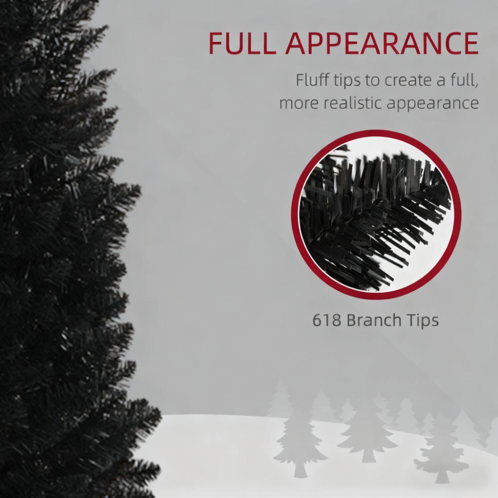 Classic Pencil Christmas Tree with Easy Setup - 8ft Tall