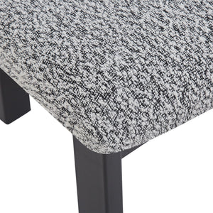 Modern Upholstered Armless Dining Chairs With Metal Legs