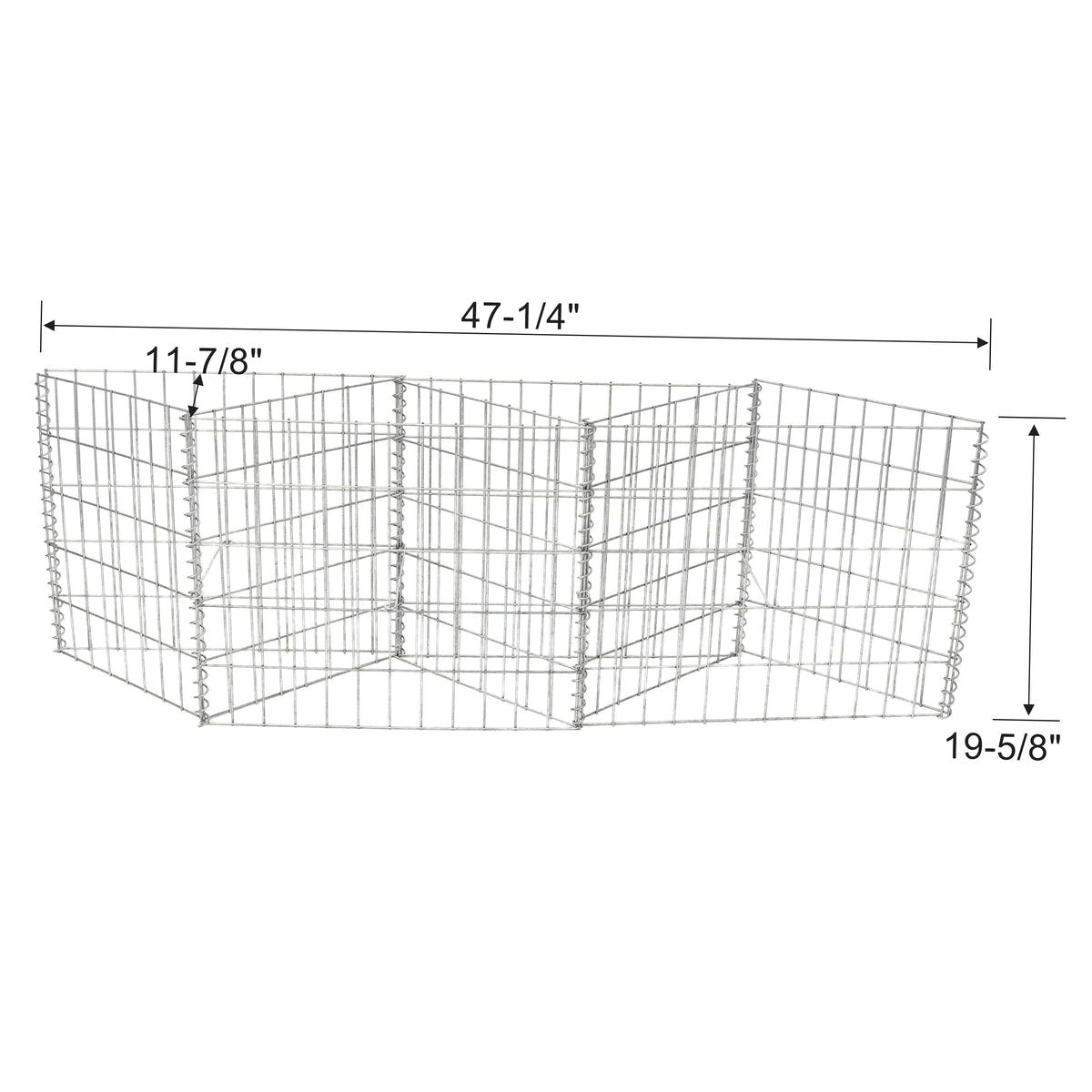 Galvanized Steel Gabion Basket with 3 Compartments