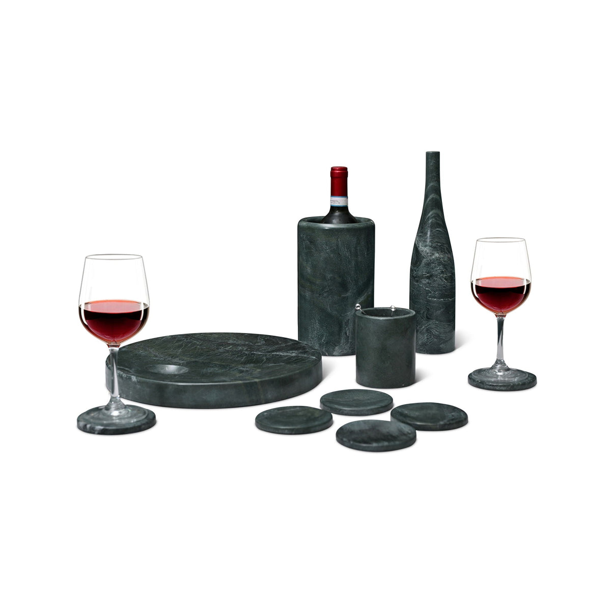 10 Pieces Luxury Natural Marble Dining Room Accessories Set