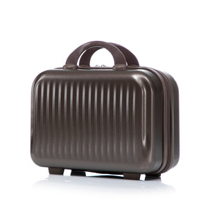ABS Spinner Wheel Luggage Set with Cosmetic Case - Brown
