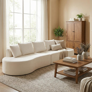 138.6" Modern Curved Modular Sectional Sofa