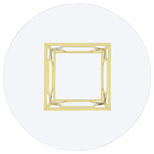 Krista - Round Glass Top Dining Table - Gold