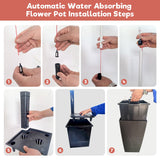 30 in Tall Large Flower Pot Planter with Self-Watering Drainage Holes