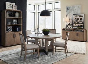 Tristan - 60" Round Dining Table - Swiss Coffee