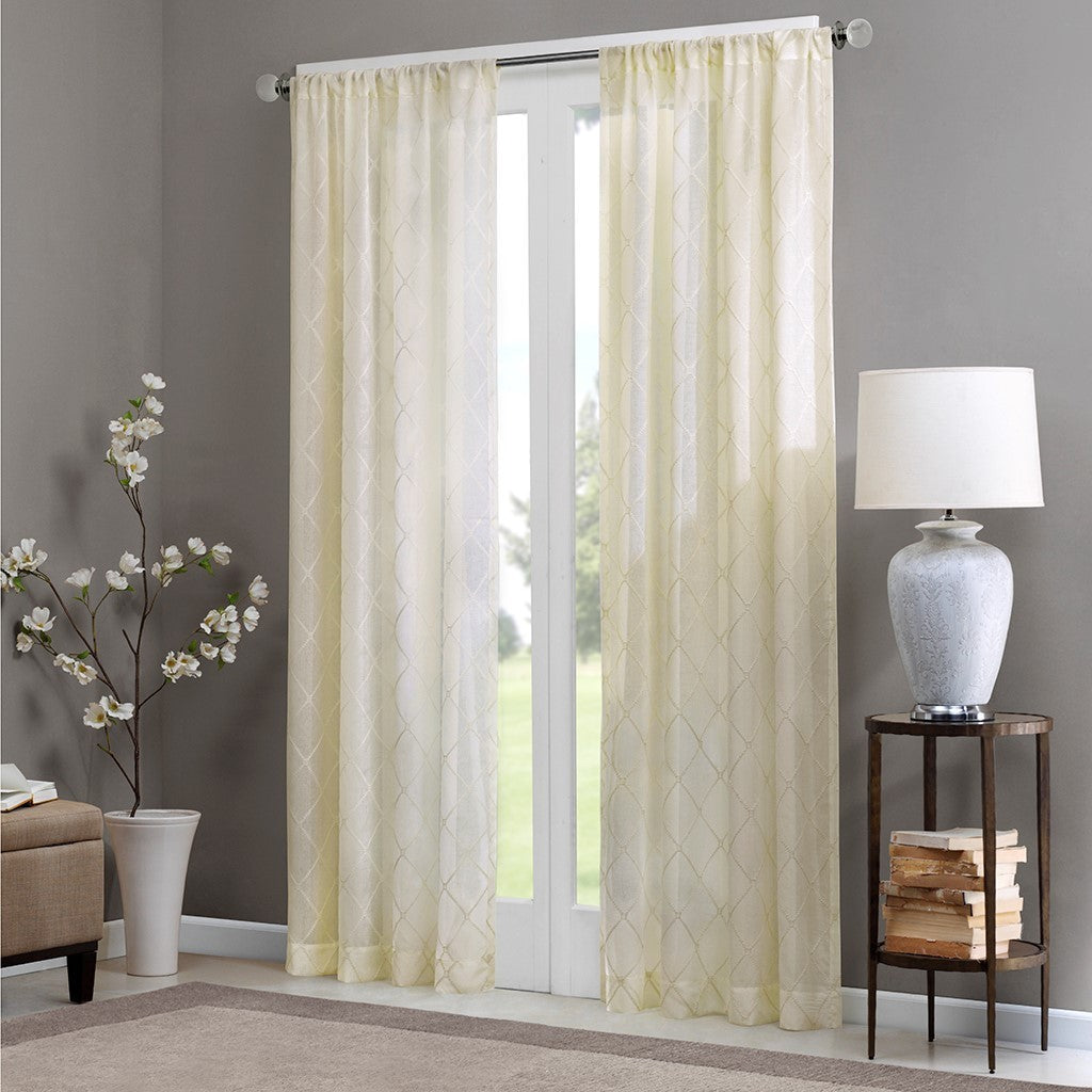Diamond sheer window curtain panel (only 1 pc panel)