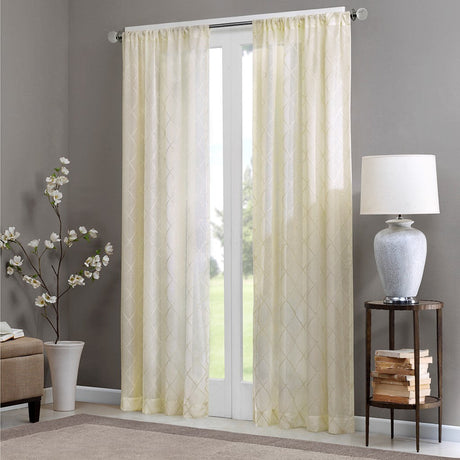 Diamond sheer window curtain panel (only 1 pc panel)
