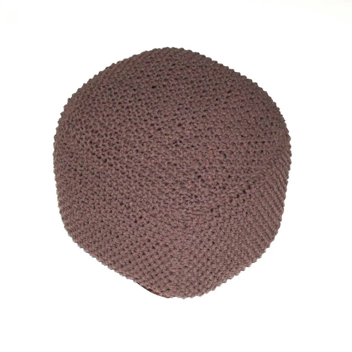 Semi Rounded Pouf Cable Knitted Perfect Seating