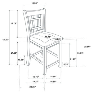 Lattice Back Counter Height Stools (Set of 2)