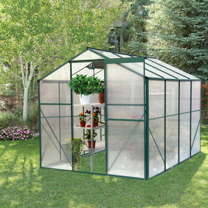 Polycarbonate Greenhouse - 6'x8' Heavy Duty Walk-in Plant Garden Greenhouse