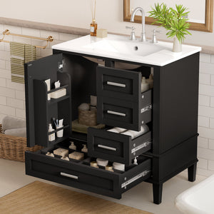 30" Bathroom Vanity with Sink Combo Set