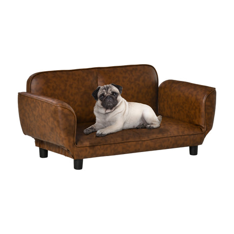 PawHut Pet Sofa Dog Bed Couch, Foldable Cat Lounger for Medium & Large Sized Animals, 39' x 21.75' x 17.75'