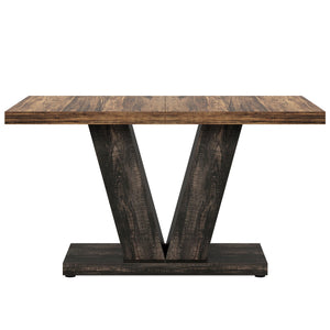 Dining Table With Pedestal Base For 4 - 6 People