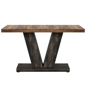 Dining Table With Pedestal Base For 4 - 6 People