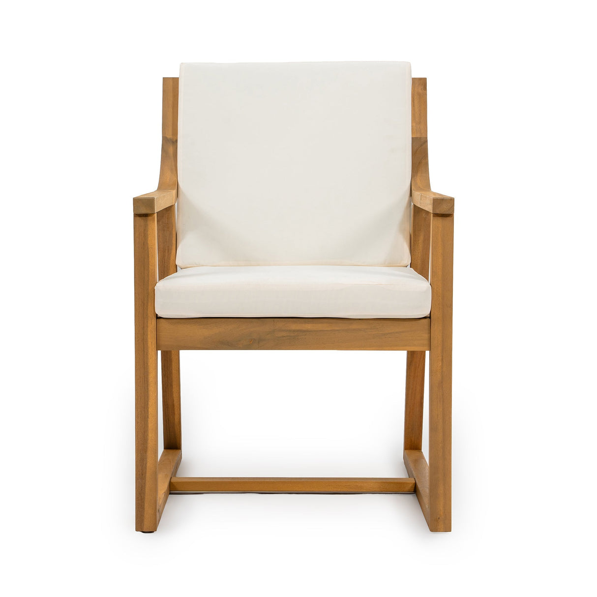 TREXM Patio Dining Chair Set of 2 with Removable Cushions