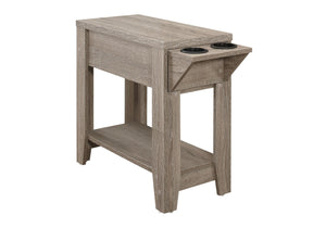 Accent Side Table, Storage, Lamp, Transitional Space-Saving Design