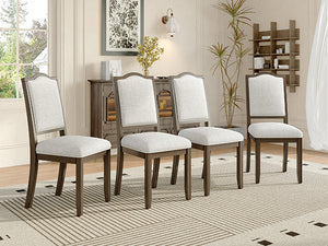 Farmhouse Dining Chairs Set of 4, Upholstered High Back