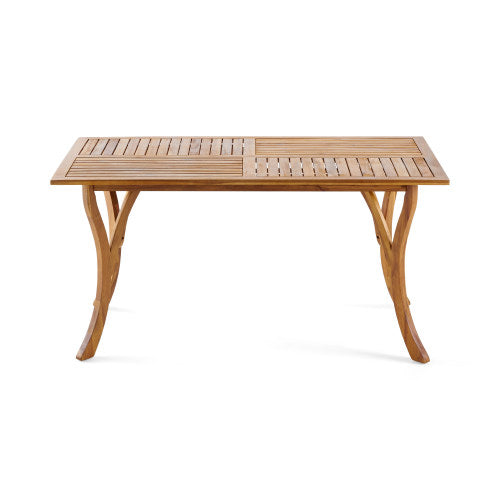 Outdoor Hermosa 7 Piece Wood Dining Set with Cushions