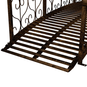 Outsunny 7' Metal Arch Garden Bridge with Safety Siderails