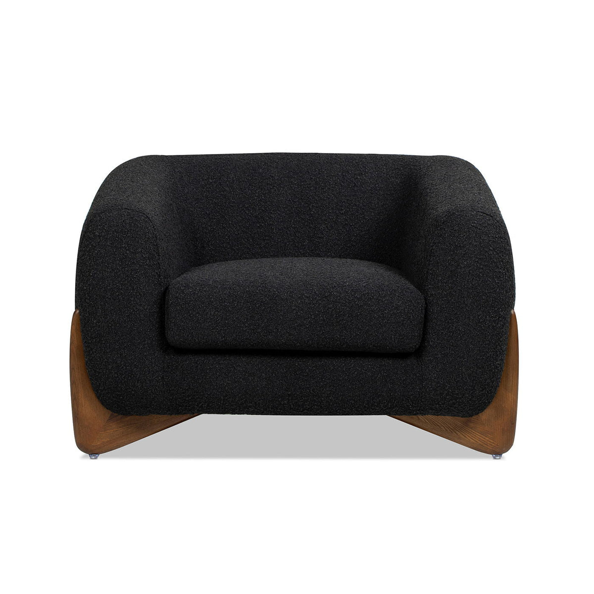 Sherpa Arm Chair with Removable Cushion - Black, White, Dark Green