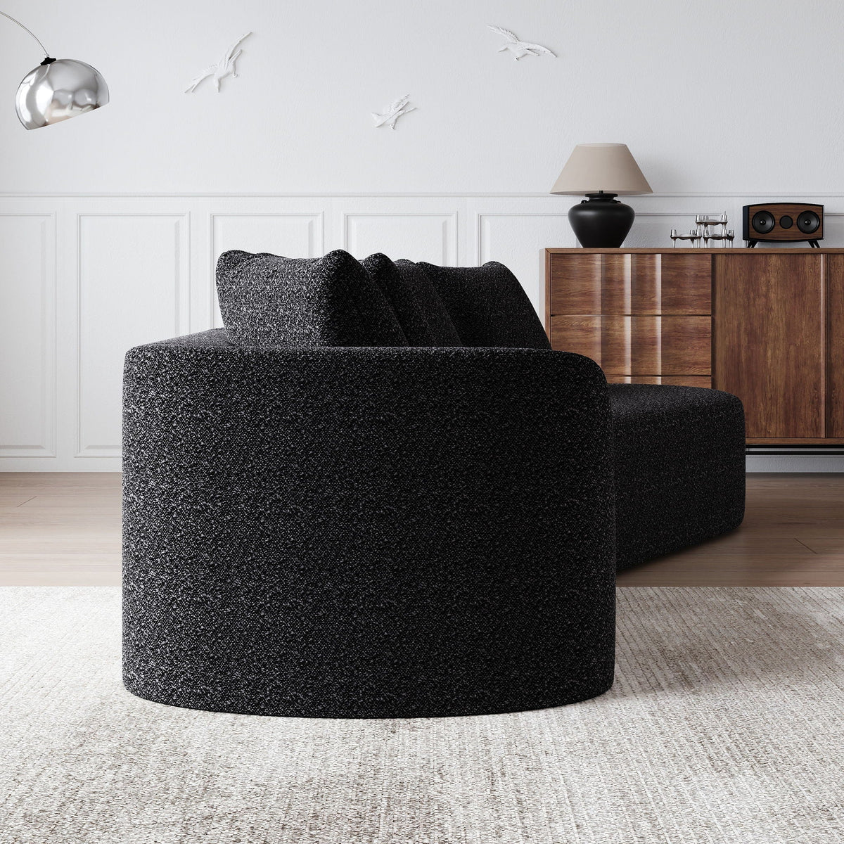 Upholstered Oversized Sectional Sofa - 4 Seater