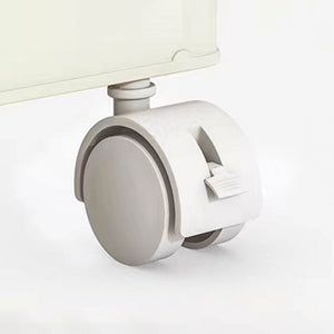 Portable Wardrobe Closet Storage Organizer With Magnetic Doors And Hanging Rod - Cream White