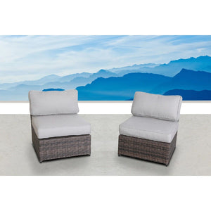 Armless Patio Chair With Cushions