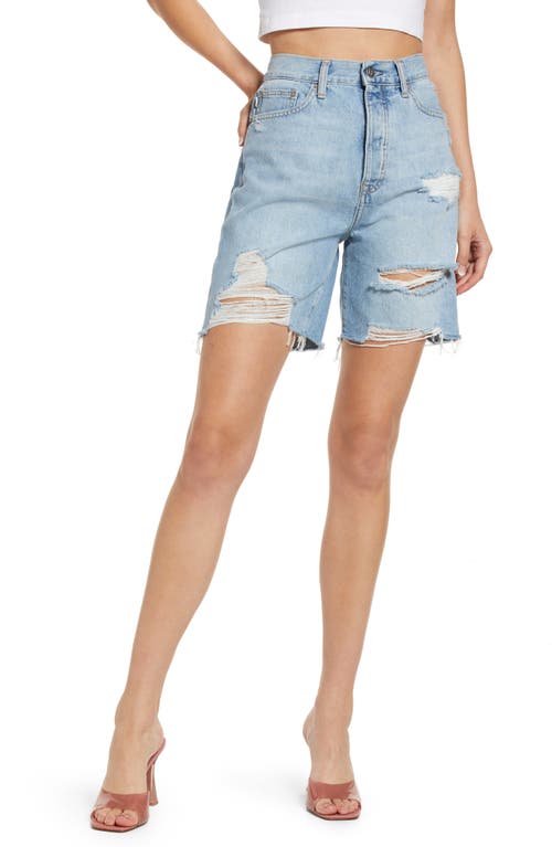 90s High Waist Denim Cutoff Shorts - Boardwalk