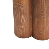 Iris Outdoor Patio Three-Legged Wood-Grain Side Table