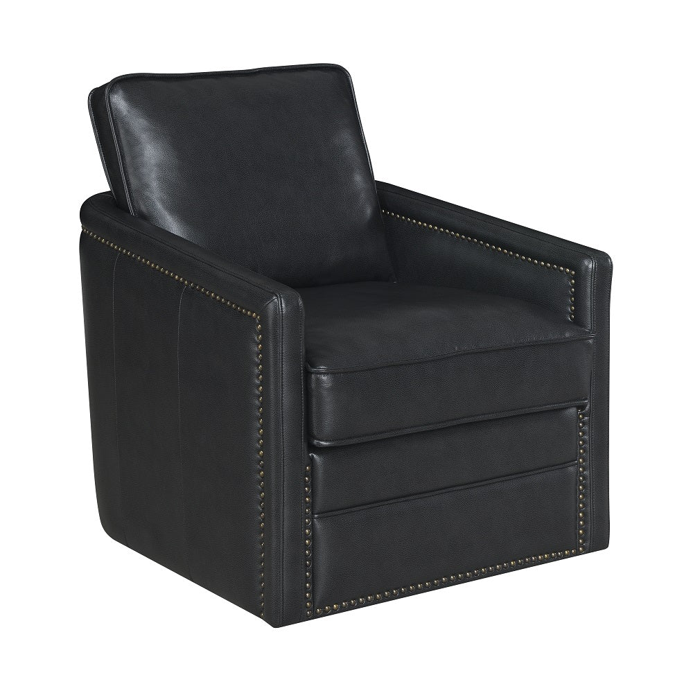 Leather Modern Swivel Accent Chair