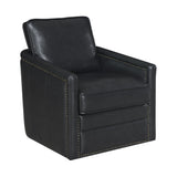 Leather Modern Swivel Accent Chair