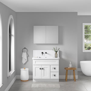 36'' W x 26'' H Surface Frameless Mirror Medicine Cabinet