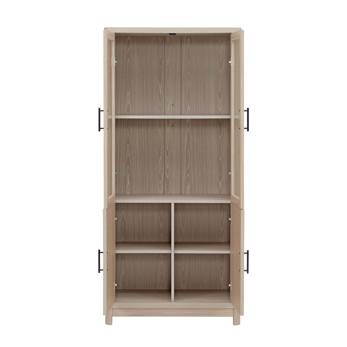 Jodie - Bookcase Cabinet With 6 Adjustable Shelves - Oak