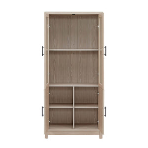 Jodie - Bookcase Cabinet With 6 Adjustable Shelves - Oak