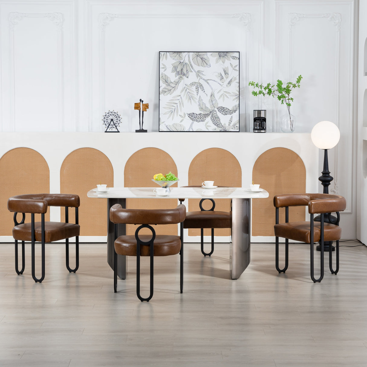 House hold contemporary designed upholstered accent/dining chair/barrel side chairs set of 2