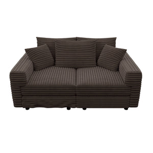 4 Seat Sofa, Modern Comfy Upholstered Sofa Cloud Couch, Deep Seat Couches With Soft Pillows
