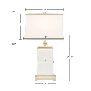 Rectangular Ceramic Table Lamp