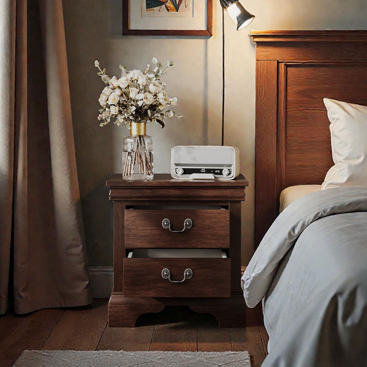 Nightstand With 2 Drawers