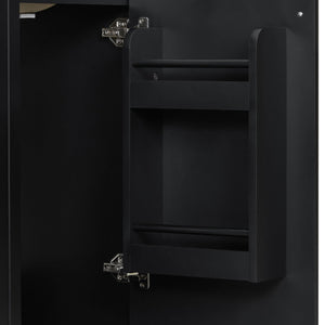 Classic Retro Bathroom Vanity With Sink, Door Shelf, Side Open Storage Frame